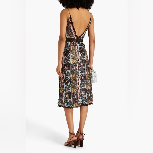 Sandro printed silk-twill midi dress - Picture 2 of 3